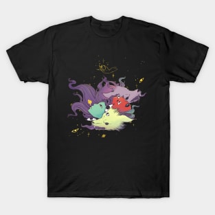 Wolves And Witches Rainbow Art T-Shirt